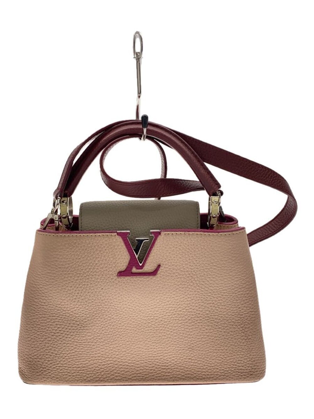 LOUIS VUITTON Capucines Taurillon Pink Cowhide Pink